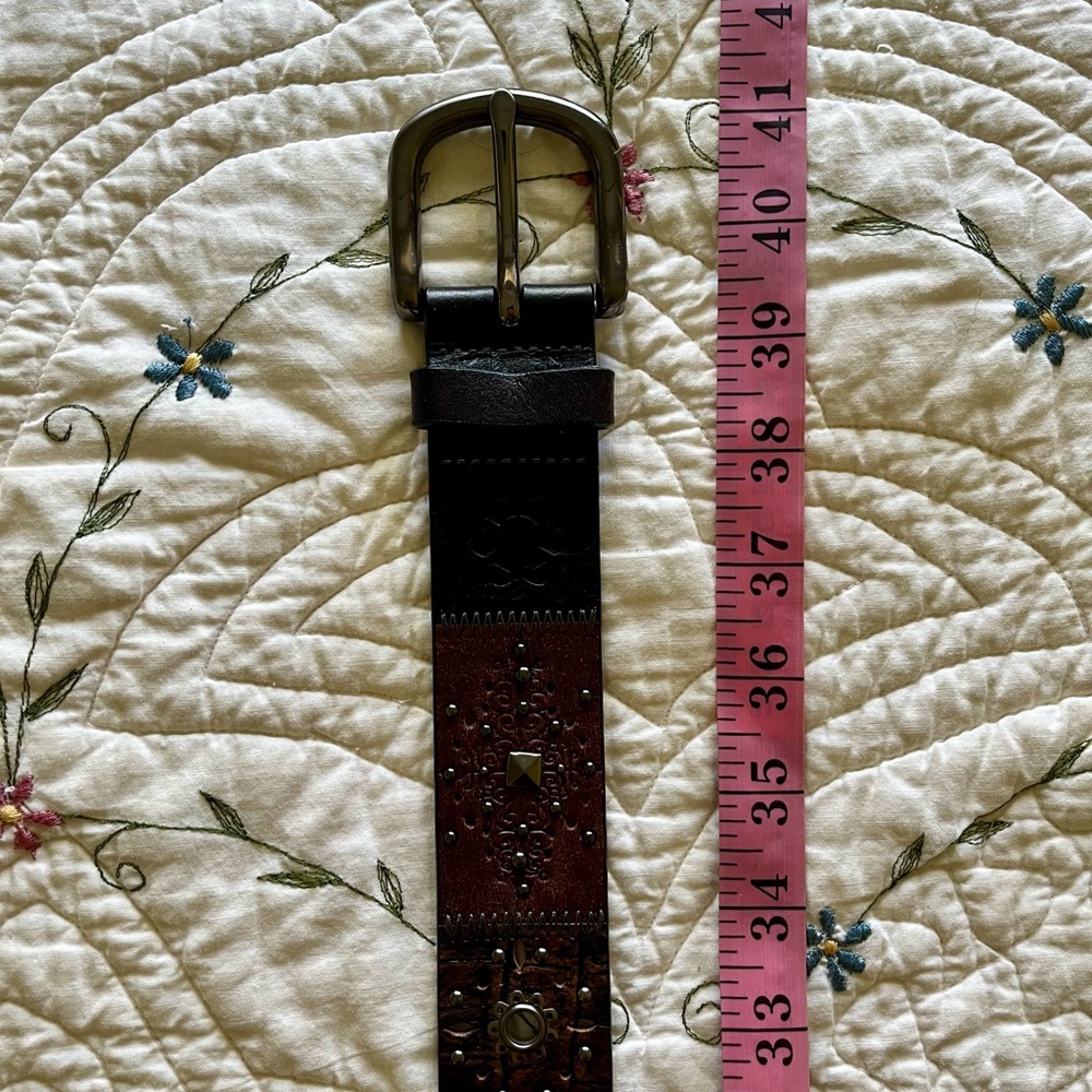 20% OFF BUNDLES! Fossil Leather Belt w/Metal. Bronze/Brown/Black. Women’s M - Picture 7 of 11